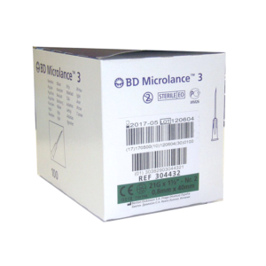 Aguja Hipodérmica BD Microlance 0.8x4.0 cm 21G – Caja de 100 Unidades